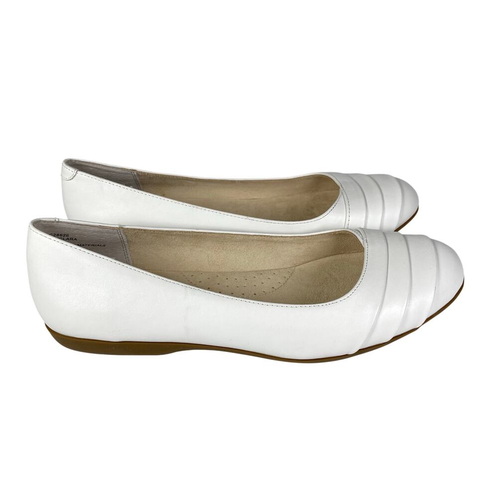Classic White Women's Ballet Flats - Everyday Shoes. Sz 11